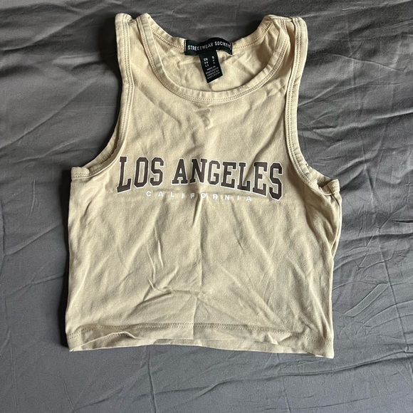 Tan Los Angeles Muscle Tee - Picture 1 of 2